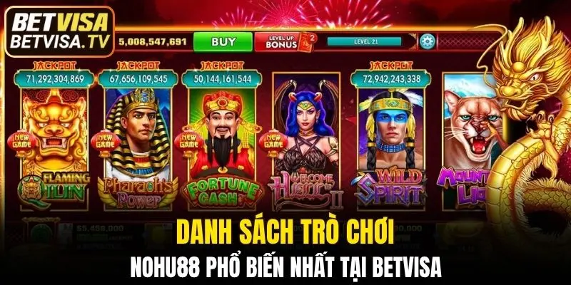 Tổng hợp danh sách các trò chơi quay hũ phổ biến nhất 